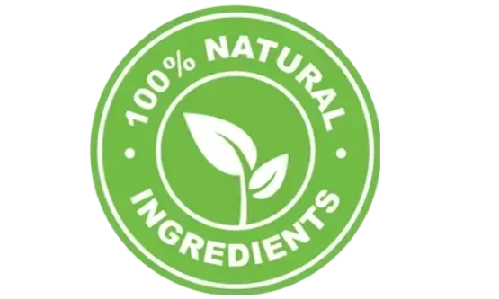 100% natural ingredients with no synthetic additives